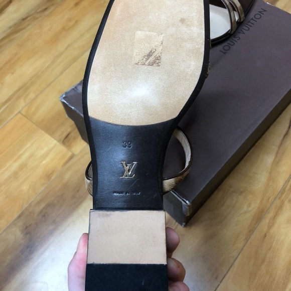 Louis Vuitton Brown Checkered Sandal - Picture 5 of 9